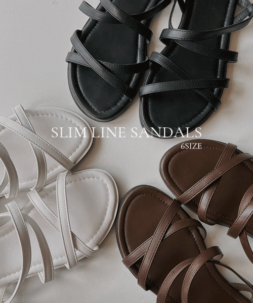 Slim line sandals - 6size