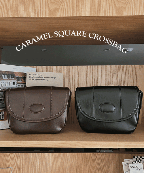 Caramel square crossbag - 2color