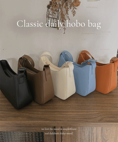 Classic daily hobo bag - 5color