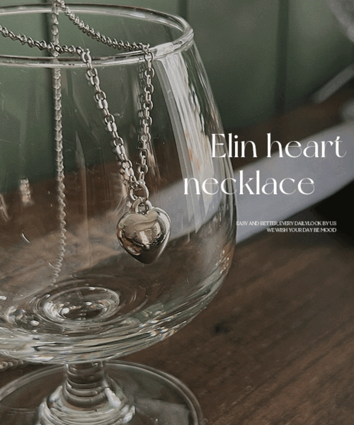 Elin heart necklace - 2color