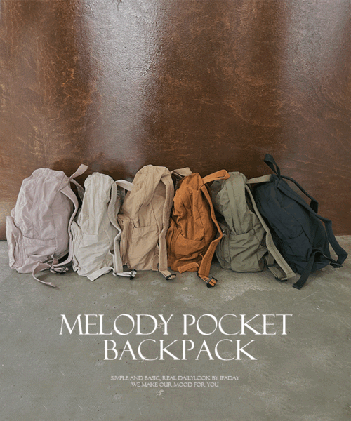 Melody pocket backpack - 6color